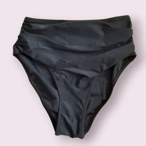 Black high waist swim bottoms, XL